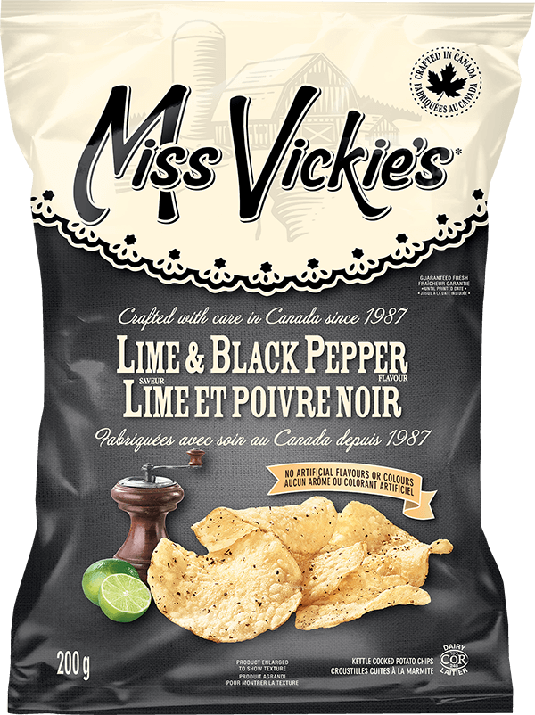 Miss Vickie's Lime & Black Pepper Chips, 200g