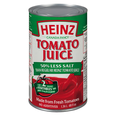 Heinz 50% Less Salt Tomato Juice, 1.36 l, 1.42 litre