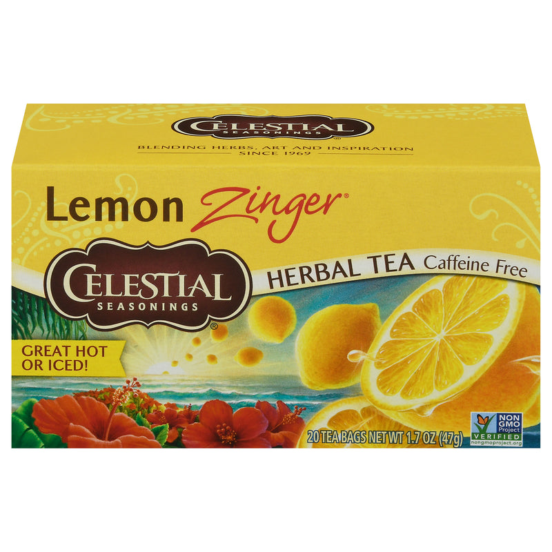 Celestial Seasonings Lemon Zinger Caffeine Free Herbal Tea Bags, 54g  (20ct)