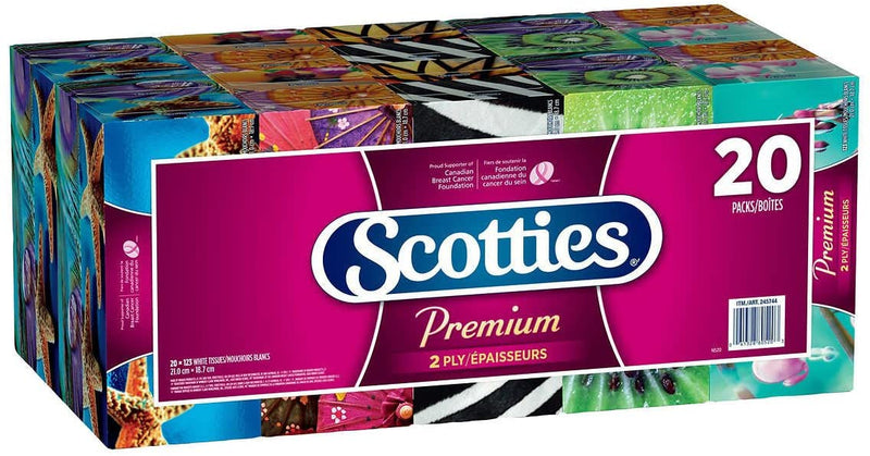 Scotties Individual Boxed Facial Tissues, 20 ct