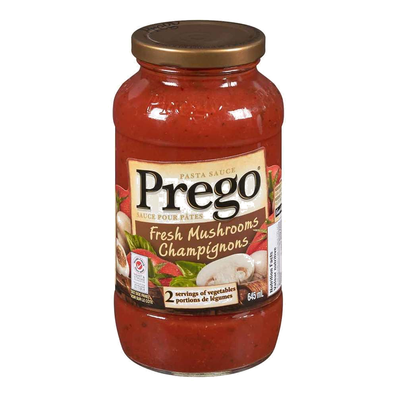 Prego Fresh Mushrooms Pasta Sauce, 645 mL