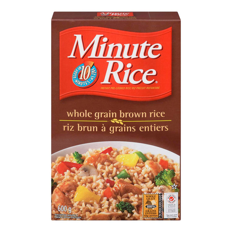 Minute Rice Whole Grain Brown Rice, 600 g