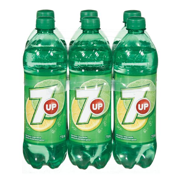7-UP Lemon Lime Soda, 6 x 710mL