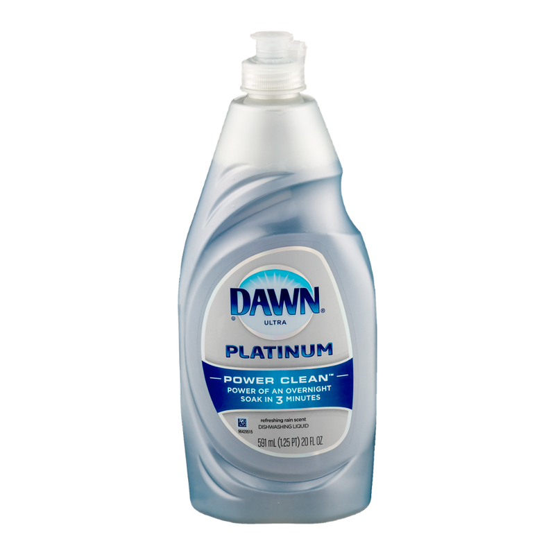 Dawn Ultra Platinum Power Clean Dishwashing Liquid Refreshing Rain Scent, 591 ml