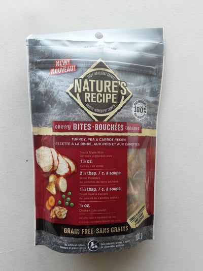 Nature's Recipe Chewy Turkey Bites, 100g