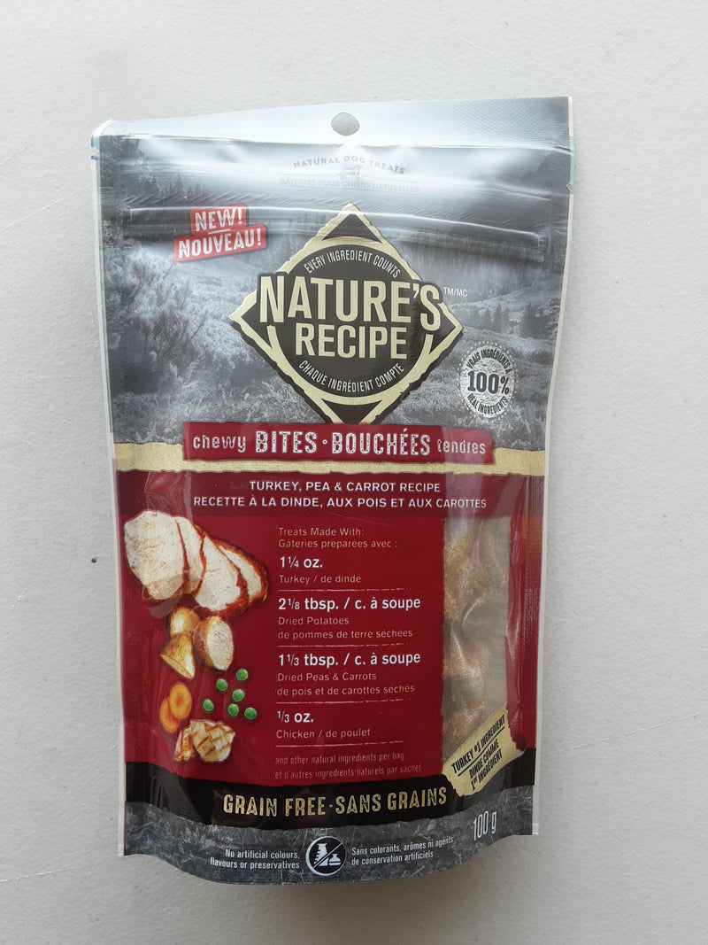 Nature's Recipe Chewy Turkey Bites, 100g