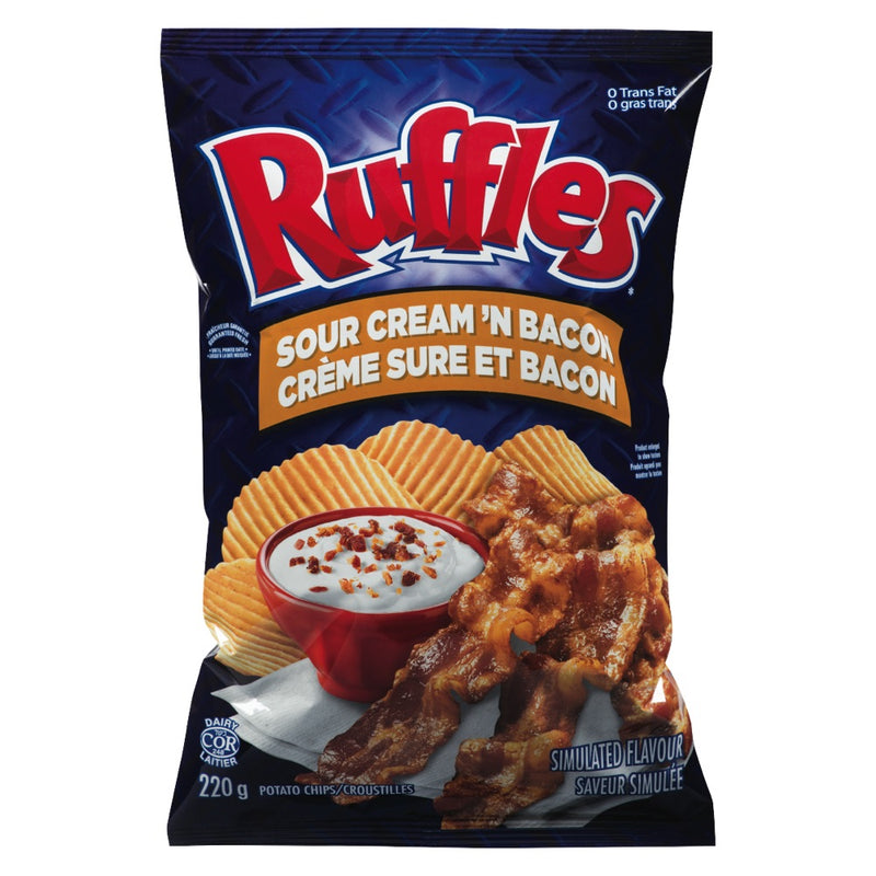 Ruffles Sour Cream N Bacon, 200 g