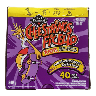 Black Diamond Cheestrings Marbelicious, 840 g  (40ct)