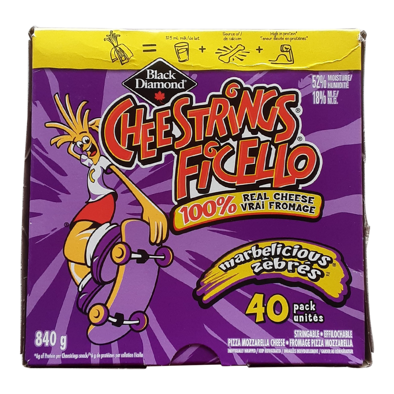 Black Diamond Cheestrings Marbelicious, 840 g  (40ct)