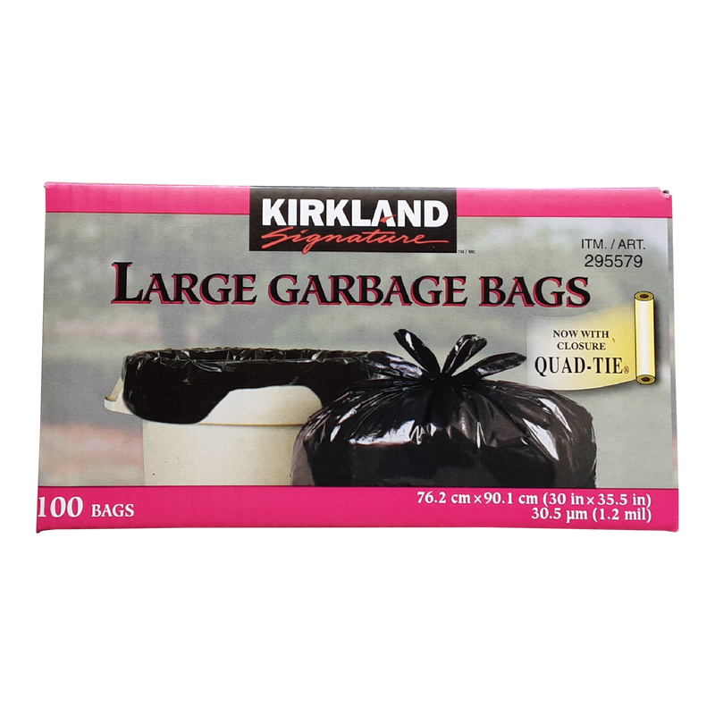 Kirkland Signature Large Garbage Bags, 100 ct