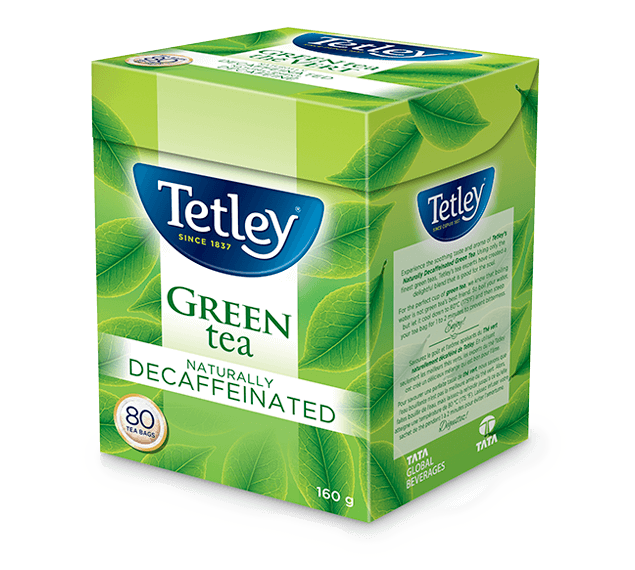Tetley Green Tea Naturally Decaffeinated Tea, 160g  (80ct)