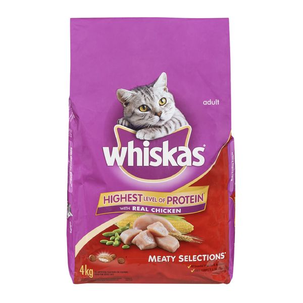 Whiskas, Adult Chicken Cat Food, 4 kg