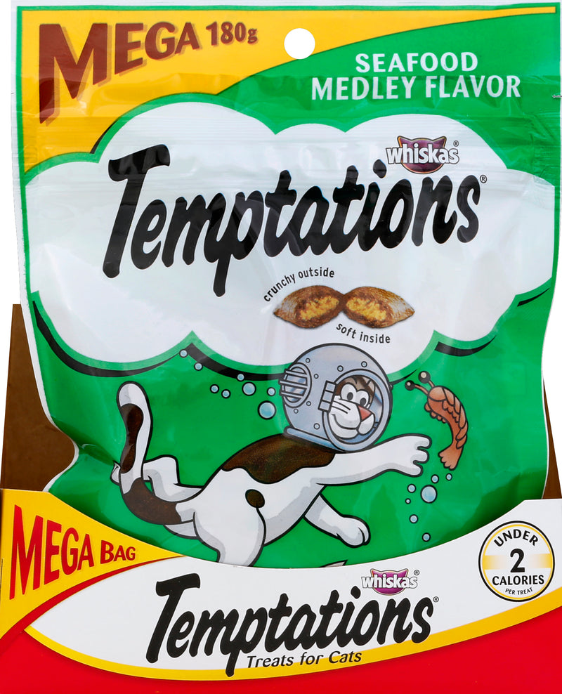 Temptations Seafood Medley Flavor Mega Pack Cat Treats, 180 g