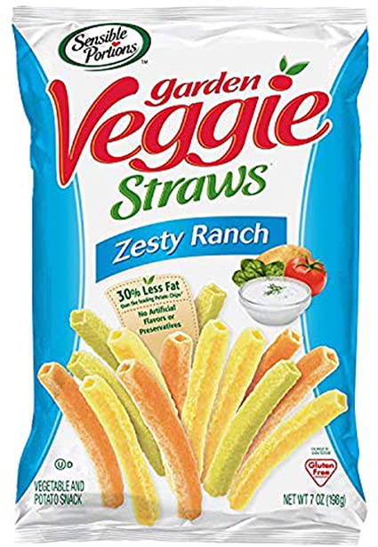 Garden Veggie Zesty Ranch Veggie Straws, 198 g