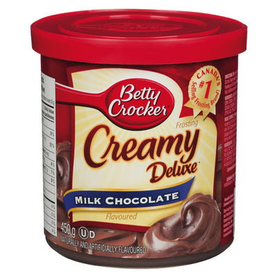 Betty Crocker Creamy Deluxe Frosting Milk Chocolate, 450 g