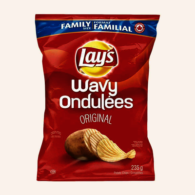 Lay's Wavy Original Potato Chips, 235g