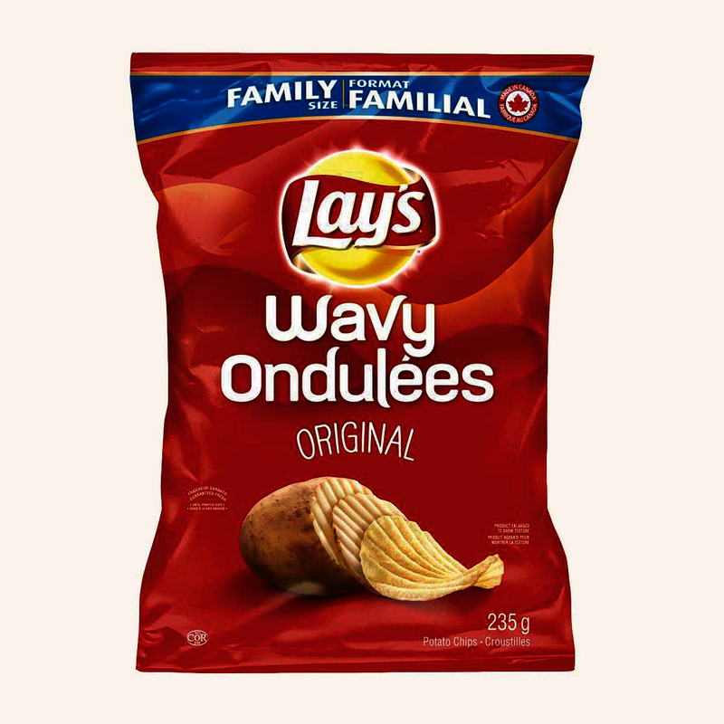 Lay's Wavy Original Potato Chips, 235g