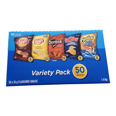 Variety Pack Flavoured Snacks, 28 g, 1.4 kg