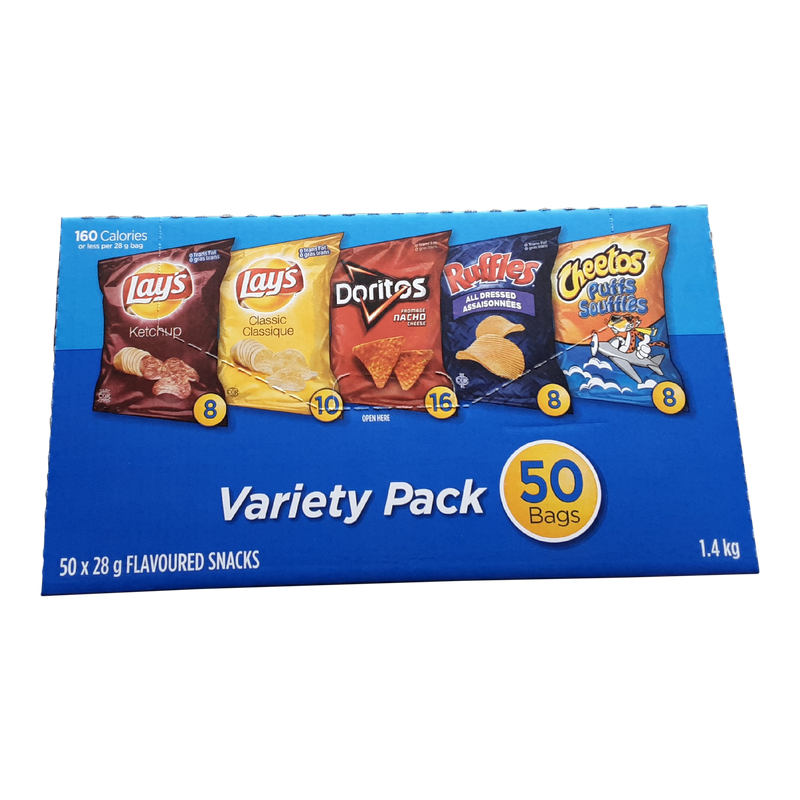 Variety Pack Flavoured Snacks, 28 g, 1.4 kg