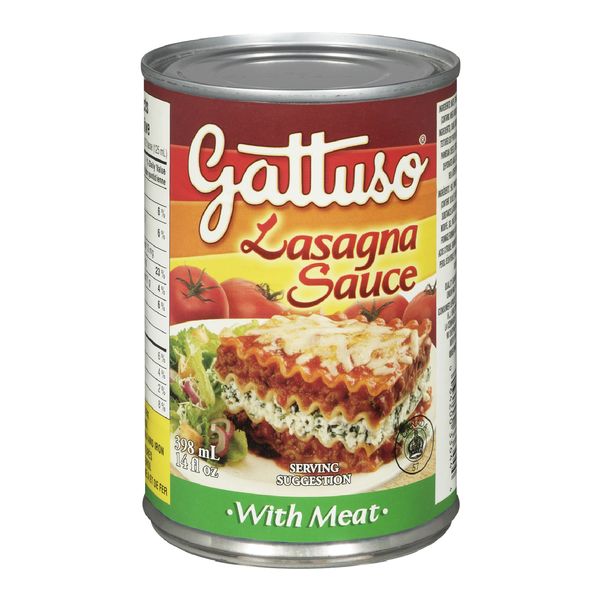 Gattuso Lasagna Sauce with Meat, 414 mL
