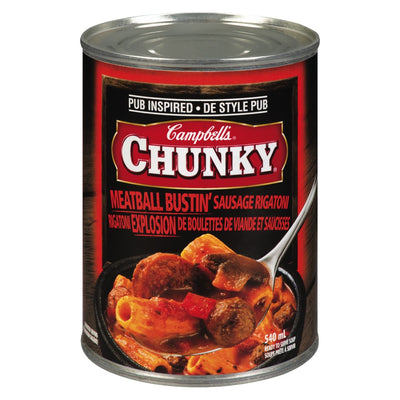 Chunky Meatball Bustin' Sausage Rigatoni Ready To Serve Soup, 540 mL