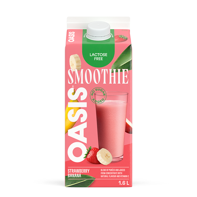 Oasis Lactose Free Strawberry Banana Smoothie, 1.6 l