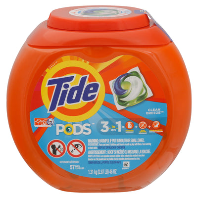 Tide Pods Ocean Mint Detergent Pods, 57 ct