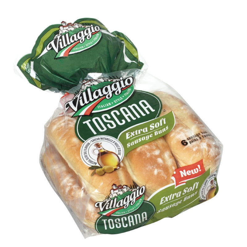 Villaggio Toscana Extra Soft Sausage Buns, 6 count
