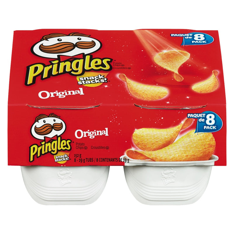 Pringles Original Snack Stacks Potato Chips, 19 g, 8 ct