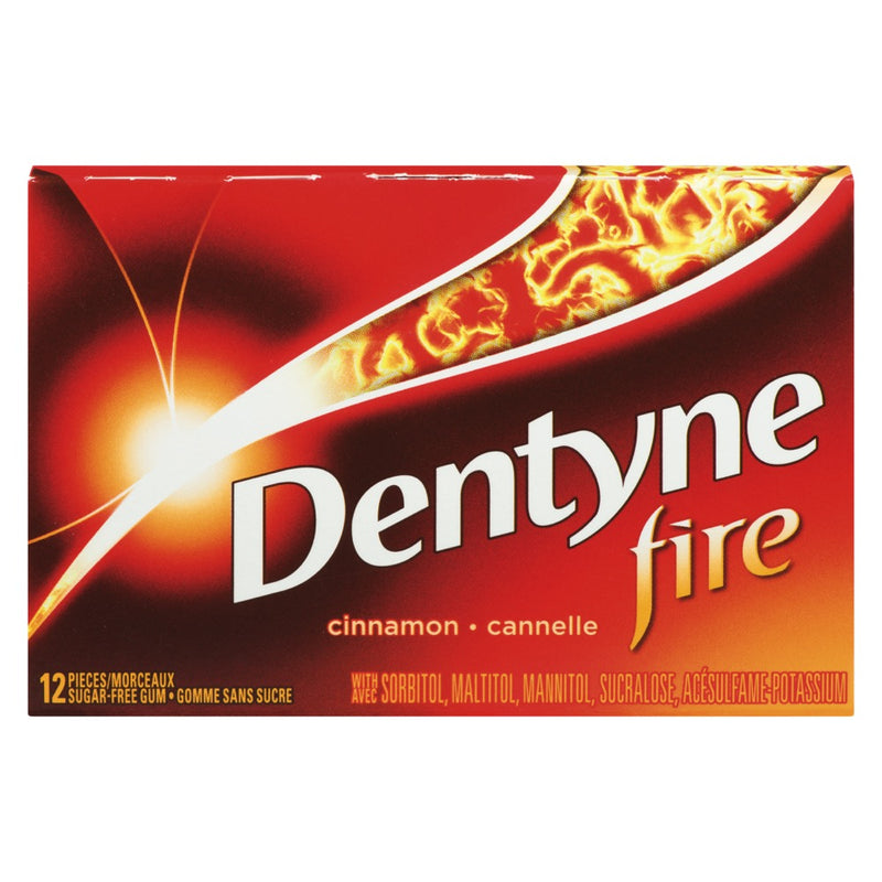 Dentyne Ice Sugar Free Fire Cinnamon Gum, 12 pieces