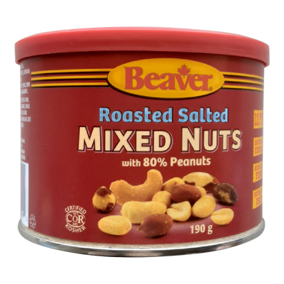 Beaver Roasted Salted Mixed Nuts, 190 g