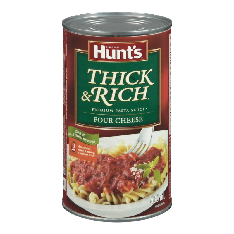 Hunt's Thick & Rich Four Cheese Premium Pasta Sauce, 680 mL