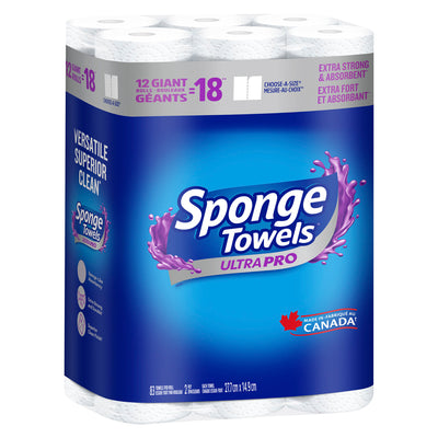Sponge Towels Giant Choose a Size, 12pk