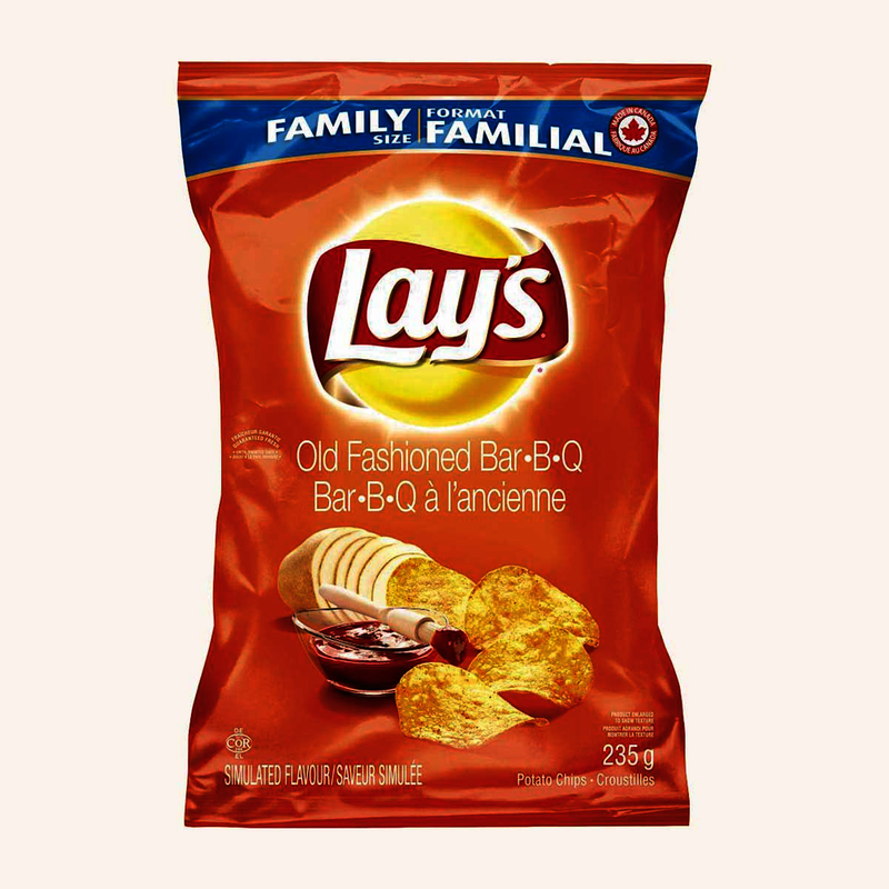 LAY'S FAMILY SIZE OLD FASHIONED BBQ, 235 g