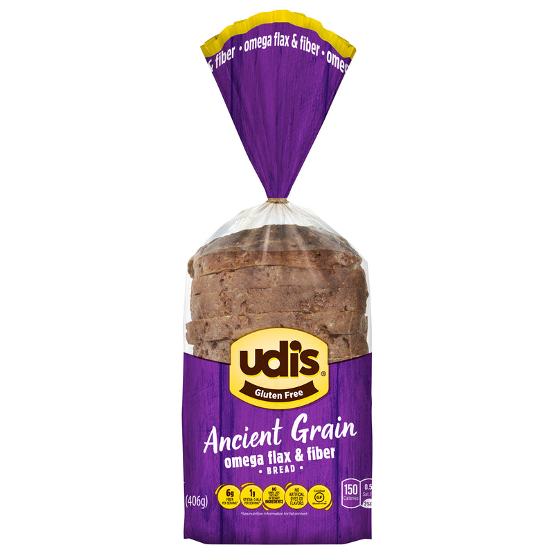 Udi's Gluten Free Omega Flax & Fiber Bread, 406 g
