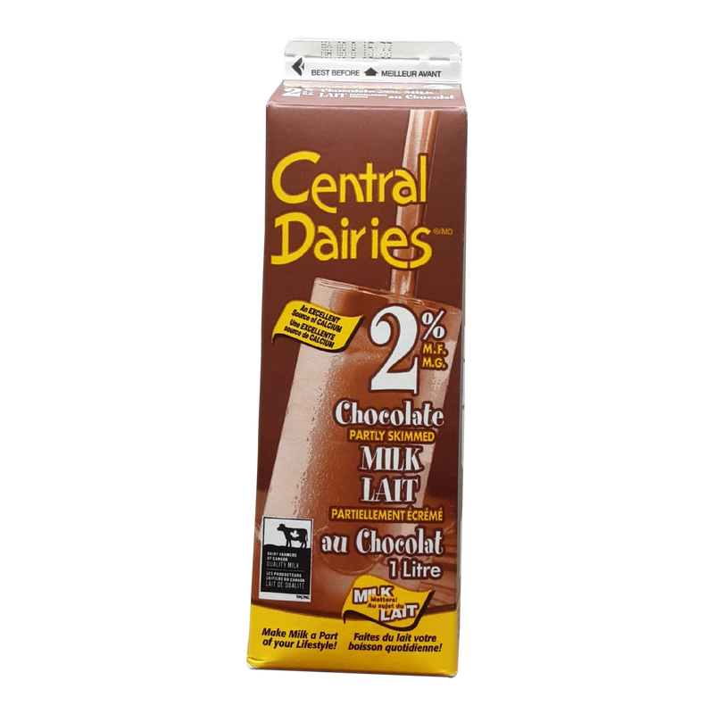 Central Dairies 2% Chocolate Milk, 1L