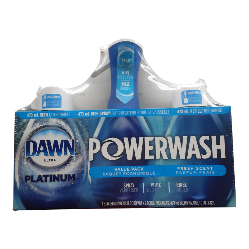 Dawn Power Wash Fresh Scent Spray, 3 x 473 mL