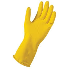 RUBBER GLOVES MEDIUM, 1 PAIR
