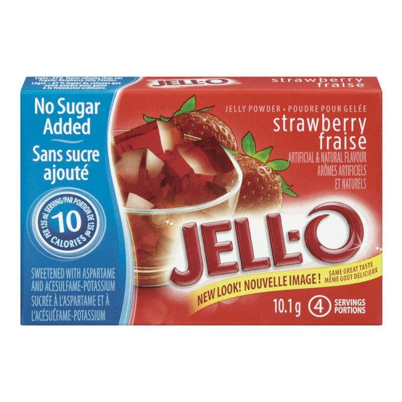 JELL-O Strawberry No Sugar Added Jelly Powder, 10g