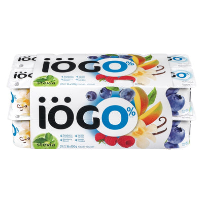 Iogo 0% Raspberry/Blueberry/Vanilla/Mango Yogurt, 100 g