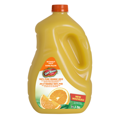 Del Monte 100% Pure Orange Juice Without Pulp, 2.5 L