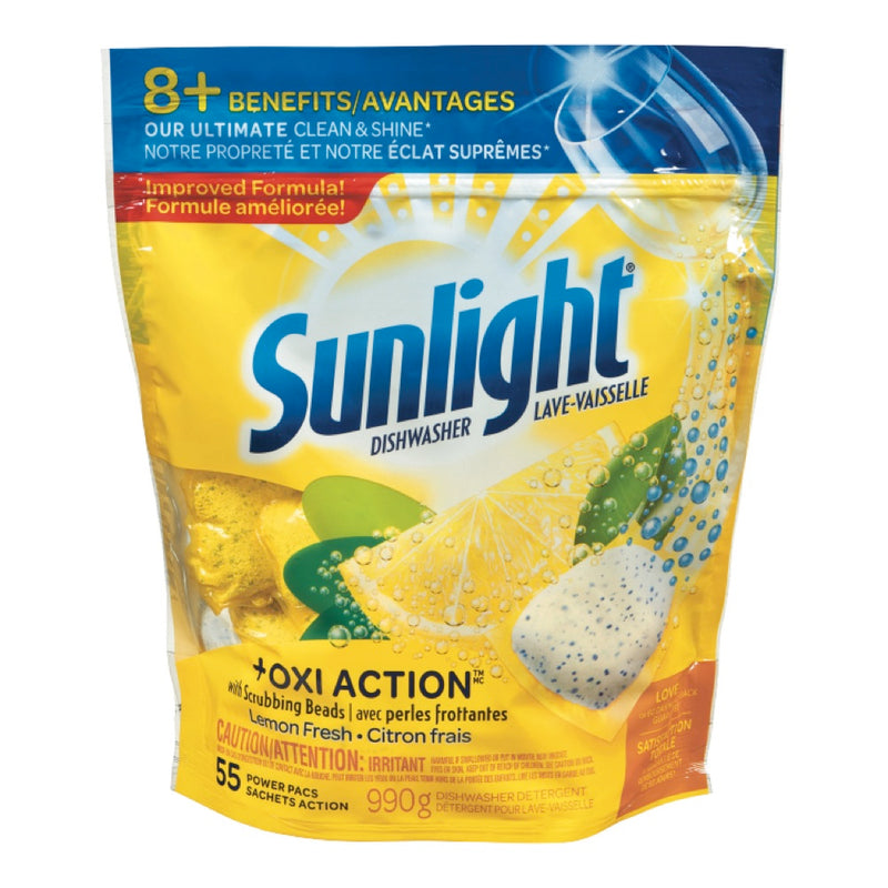 Sunlight Dishwasher Pods, 55ct
