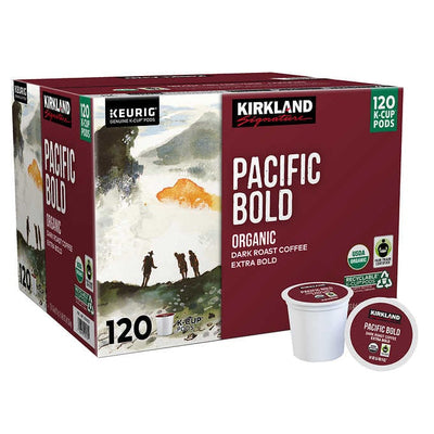Kirkland Pacfic Bold Orgniac Dark Roast Extra Bold K Cups, 120 ct