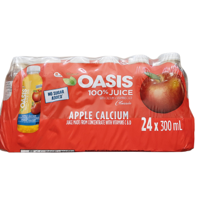 Oasis Apple Calcium Juice,  24 x 300 mL