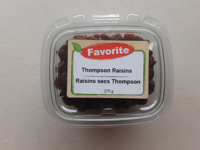 Favorite Thompson Raisins, 275 g