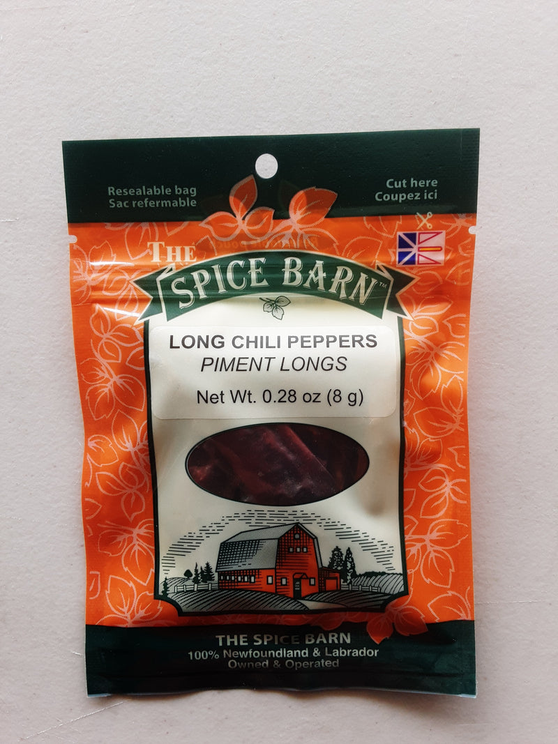 Spice Barn Long Chili Peppers, 8 g