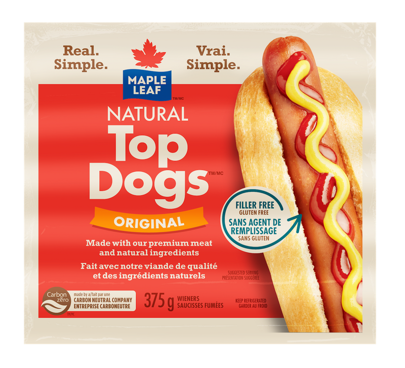 Maple Leaf Top Dogs Original Wieners, 375 g