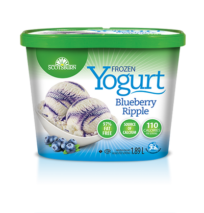 Scotsburn Blueberry Ripple Frozen Yogurt, 1.89 l