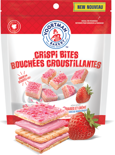 VOORTMAN CRISPI BITES STRAWBERRIES & CREME, 207g