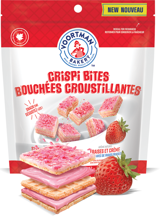 VOORTMAN CRISPI BITES STRAWBERRIES & CREME, 207g